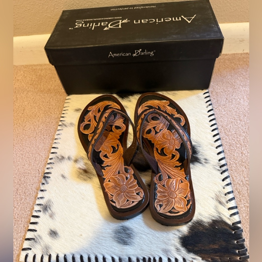 American Darling Tooled leather Sandals